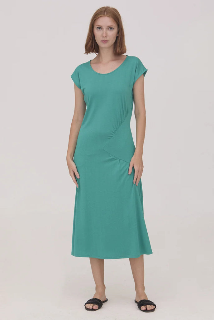 VESTIDO MIDI TURQUESA 125641