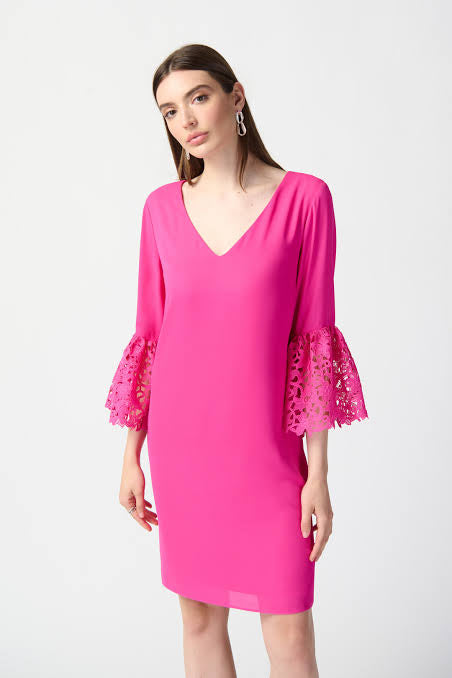 VESTIDO CORTO ROSA GUIPUR 241252