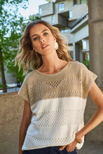 Cargar imagen en el visor de la galería, BLUSA TEJIDA HUESO 251927
