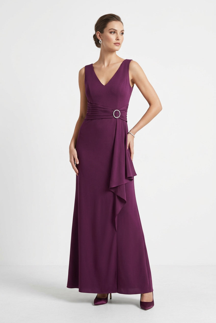 VESTIDO LARGO UVA 57526