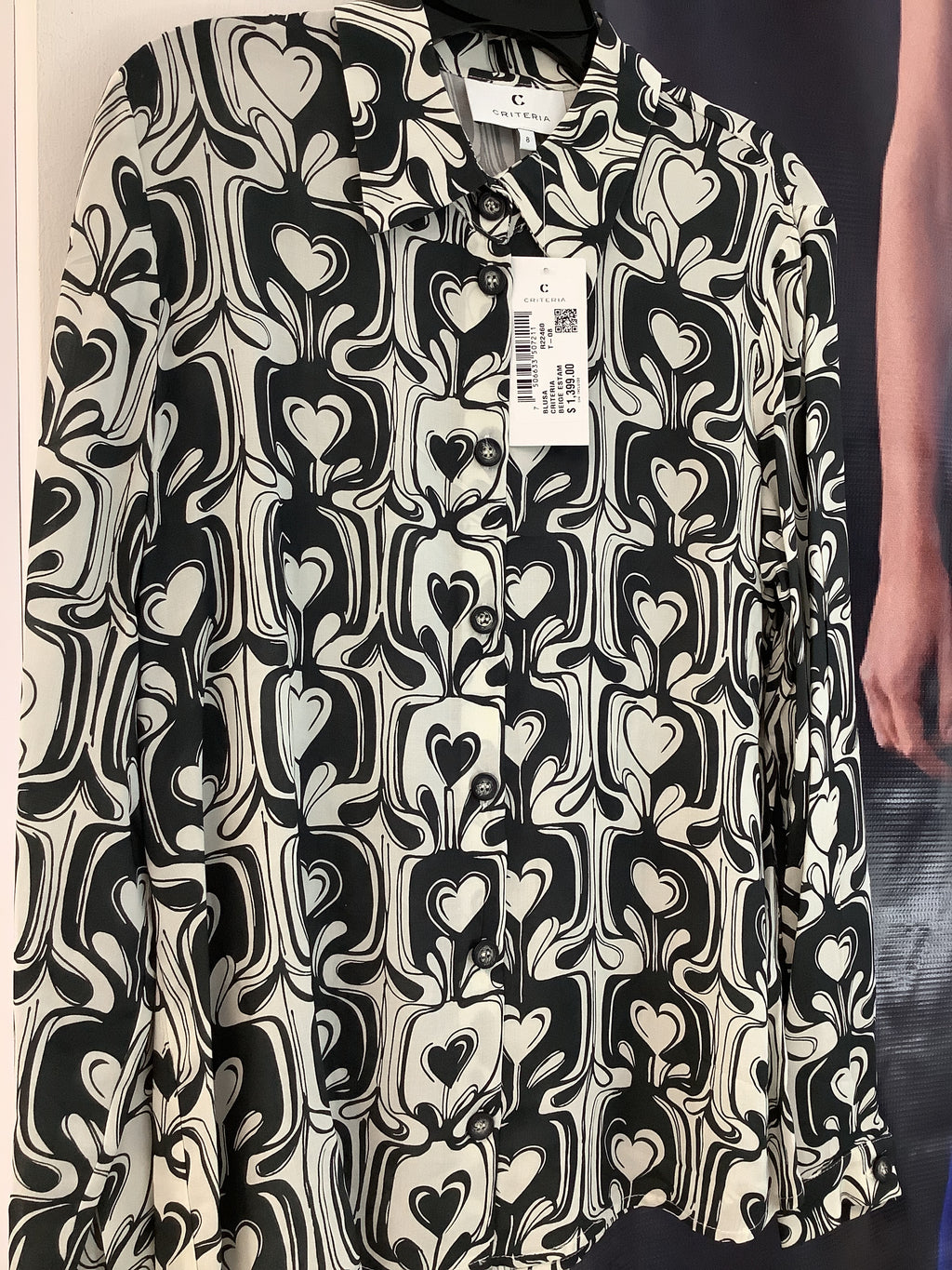 BLUSA BEIGE ESTAMPADO R22460