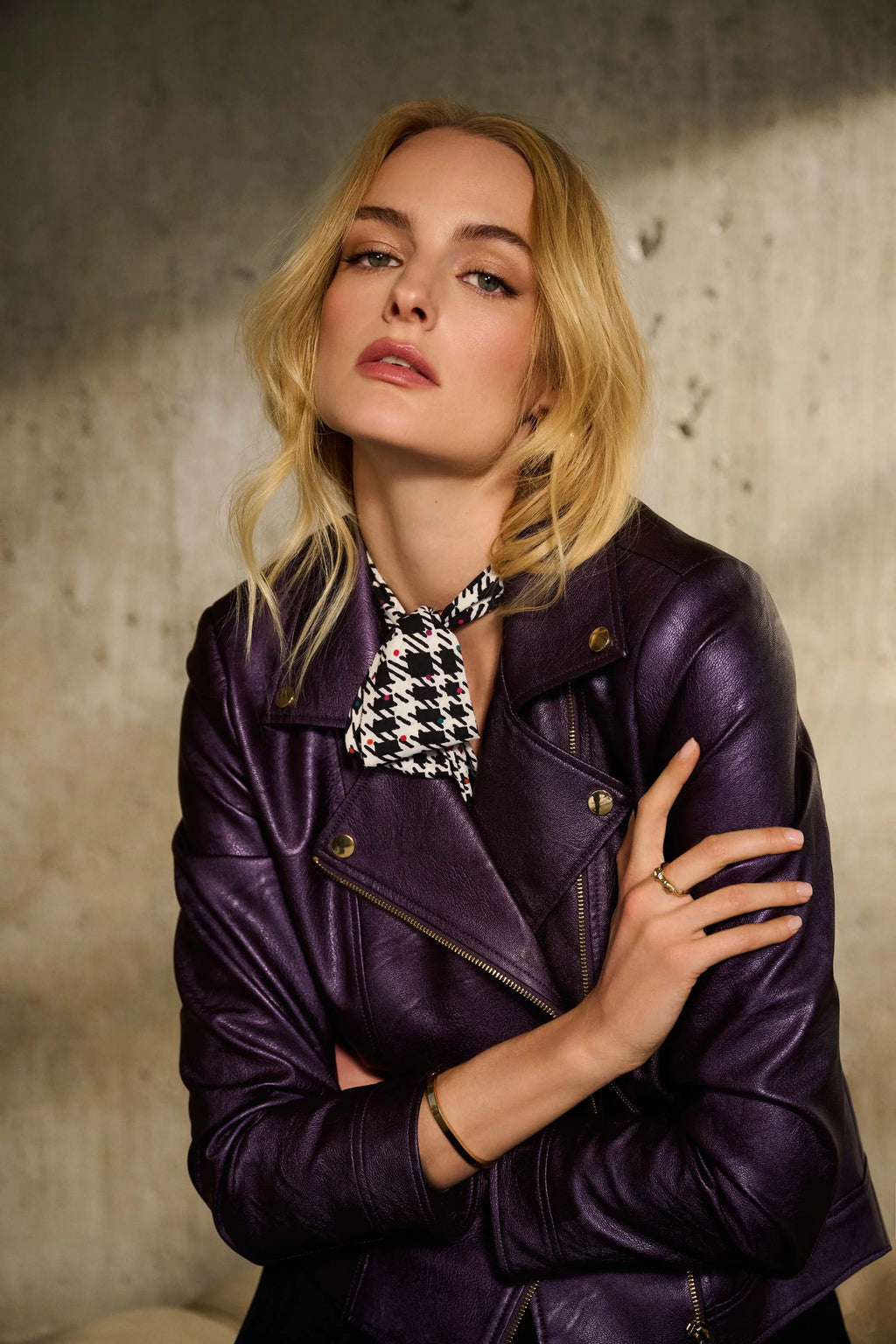 CHAQUETA PIEL VERDE/COBRE/UVA/NEGRO 234902F24