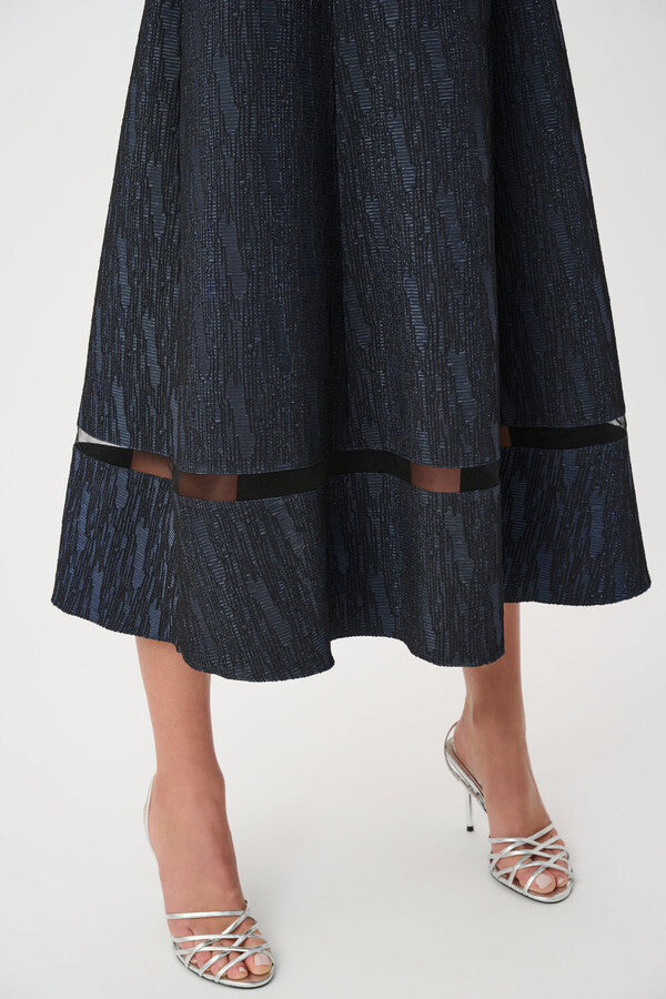 VESTIDO MIDI AZUL MARINO 263742