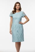 VESTIDO CORTO CELESTE