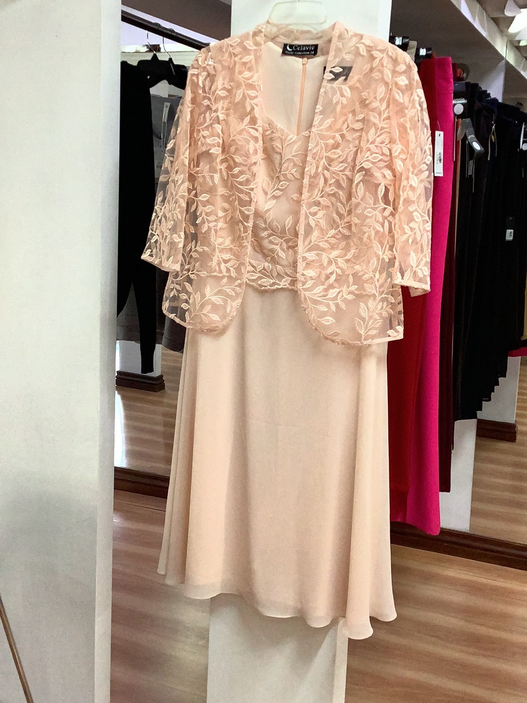 VESTIDO MELÓN COCKTAIL 8028