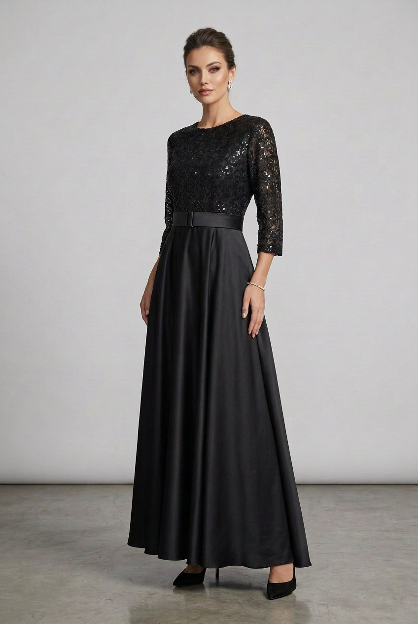 VESTIDO LARGO NEGRO 57096