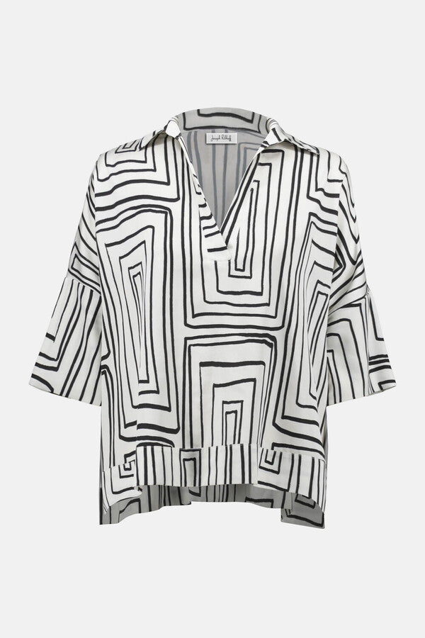 BLUSA BEIGE ESTAMPADA 252060