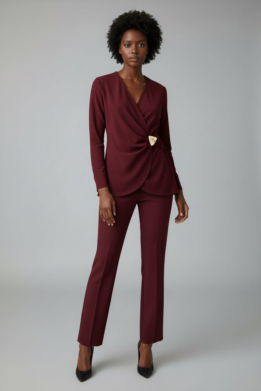 PANTALÓN BÁSICO VINO 2835