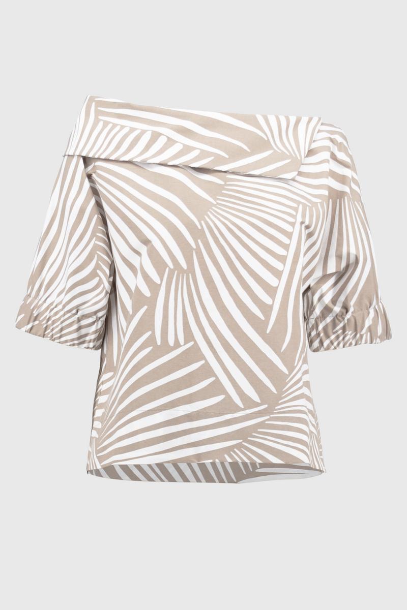 BLUSA BEIGE ESTAMPADA 251163