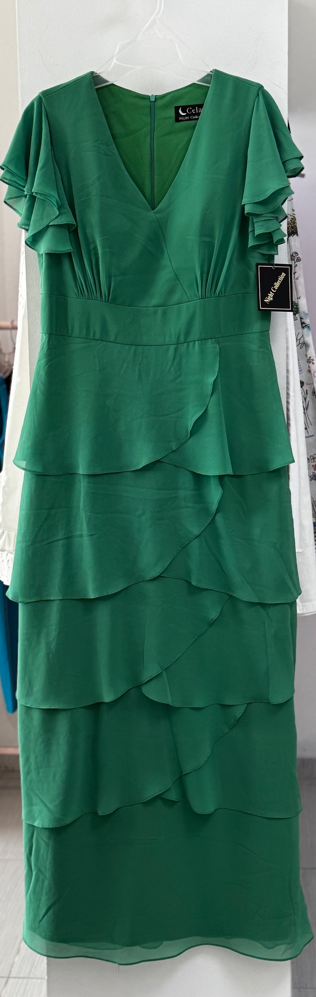 VESTIDO LARGO CAPAS VARIOS TONOS 4025