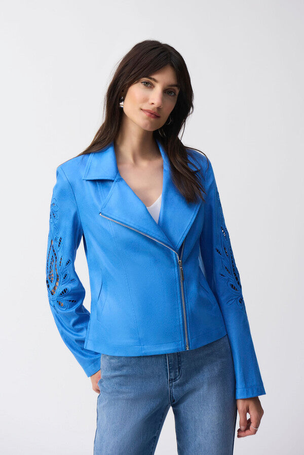 CHAQUETA AZUL/BEIGE MANGA CALADA 251936