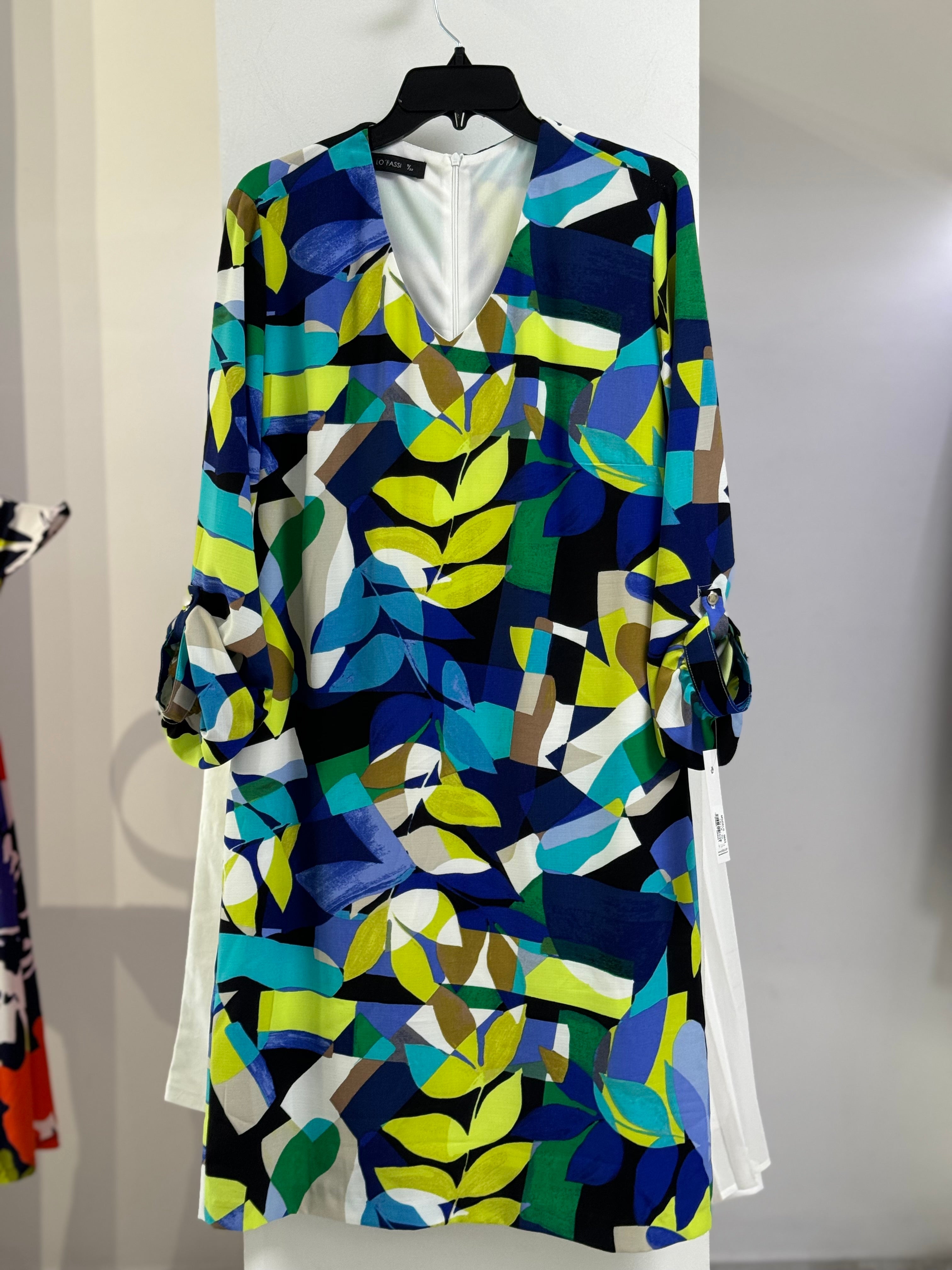 VESTIDO CORTO BLANCO ESTAMPADO 9683