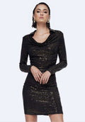 VESTIDO CORTO NEGRO LENTEJUELAS