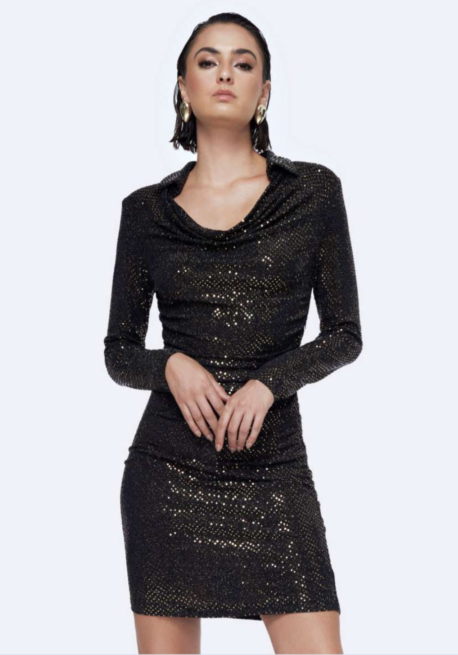 VESTIDO CORTO NEGRO LENTEJUELAS