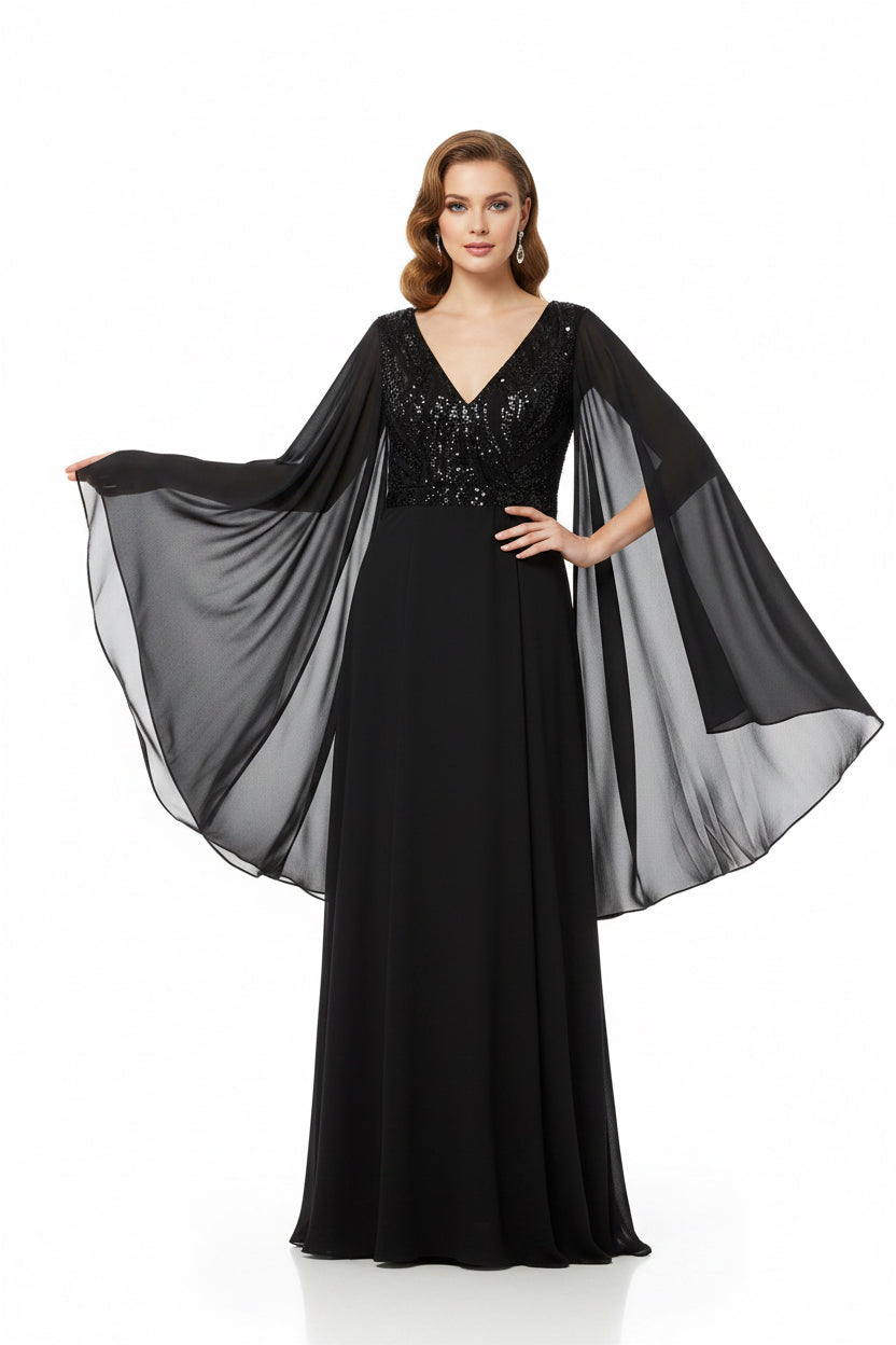 VESTIDO LARGO NEGRO 57398