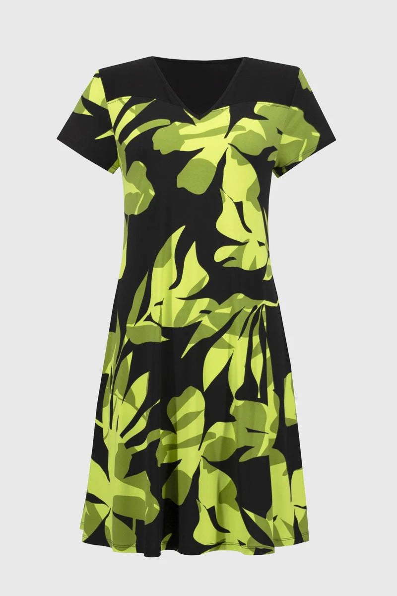 VESTIDO CORTO NEGRO ESTAMPADO 251200