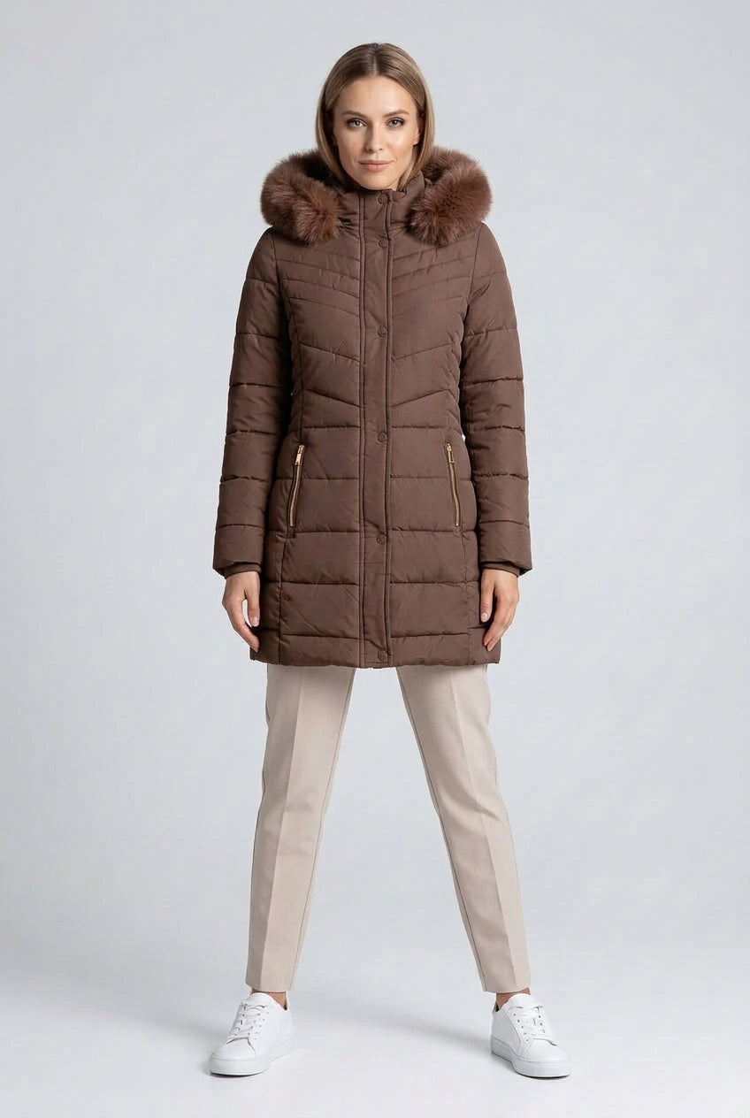CHAQUETA ROSA Y CAFÉ LZW26003