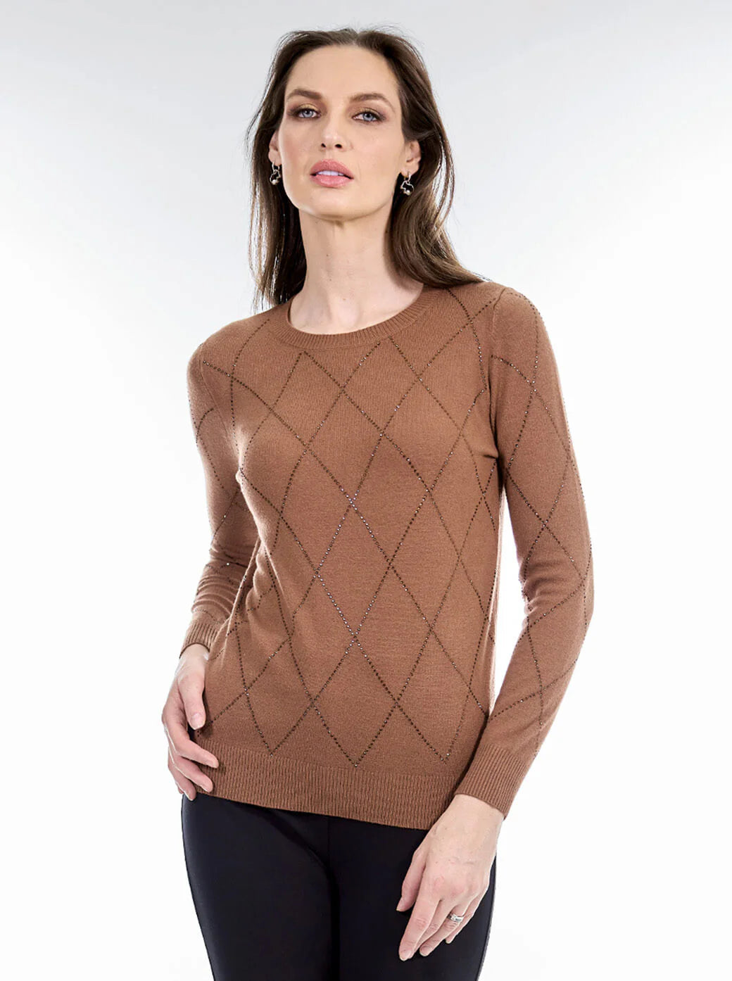 SUÉTER CAFE/GRIS/NEGRO 224979