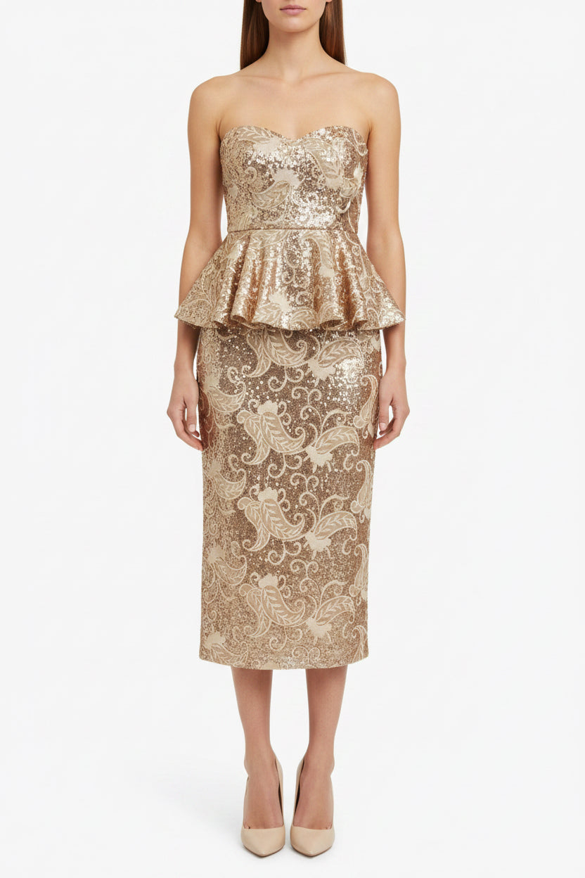 VESTIDO MIDI STRAPLESS 57424