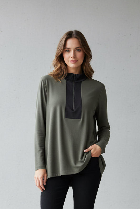 BLUSA VERDE OLIVO 2542