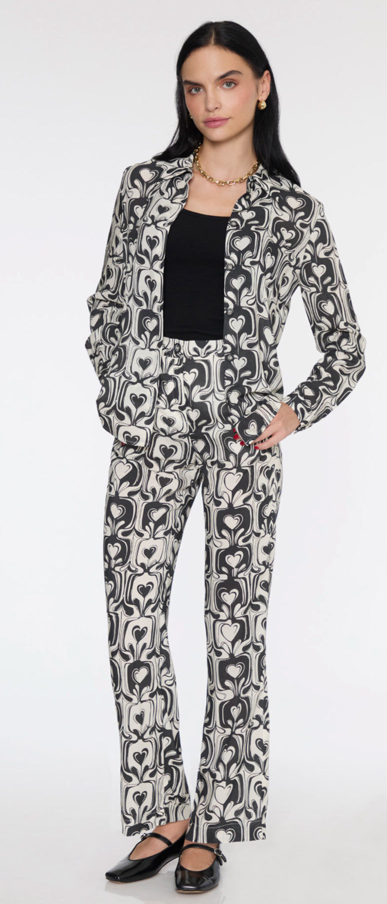 PANTALÓN BEIGE ESTAMPADO R22459