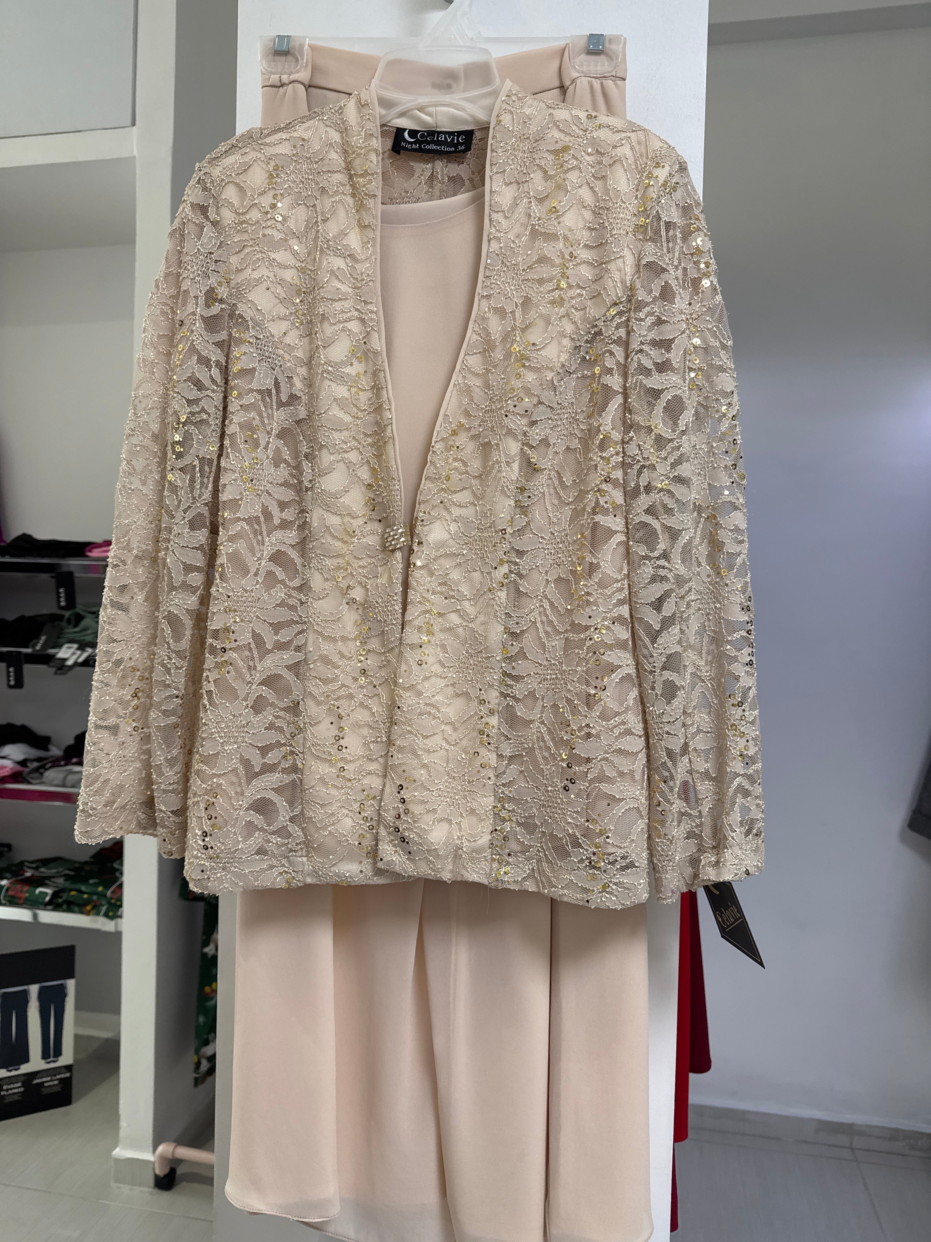 CONJUNTO ORO 3pz 9068