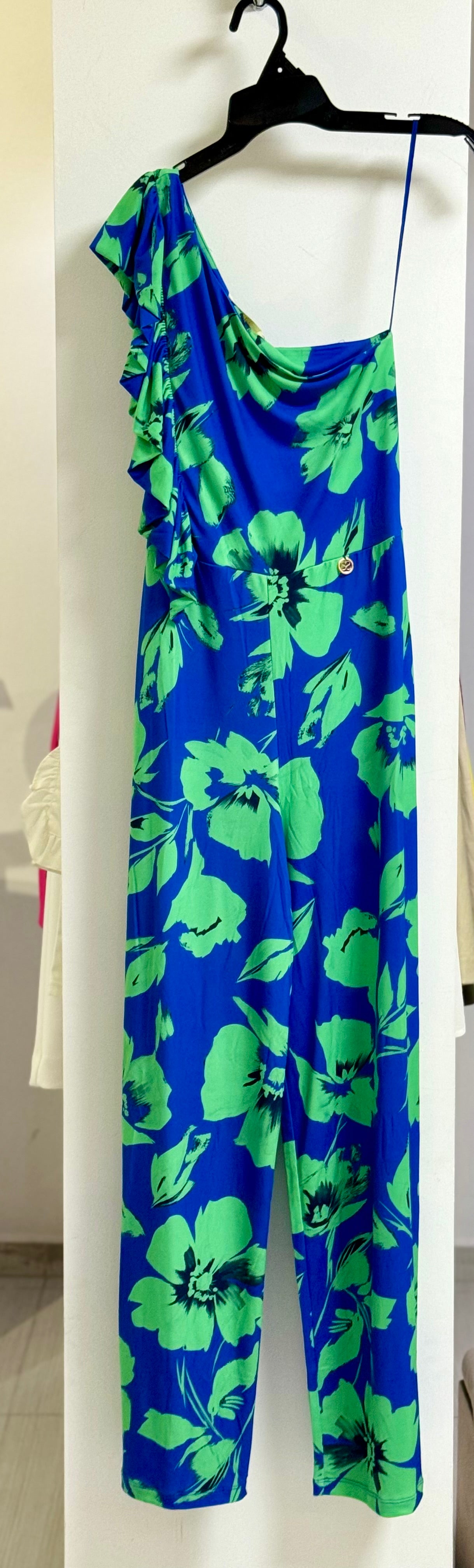 JUMPSUIT MARRÓN/AZUL ESTAMPADO 14068