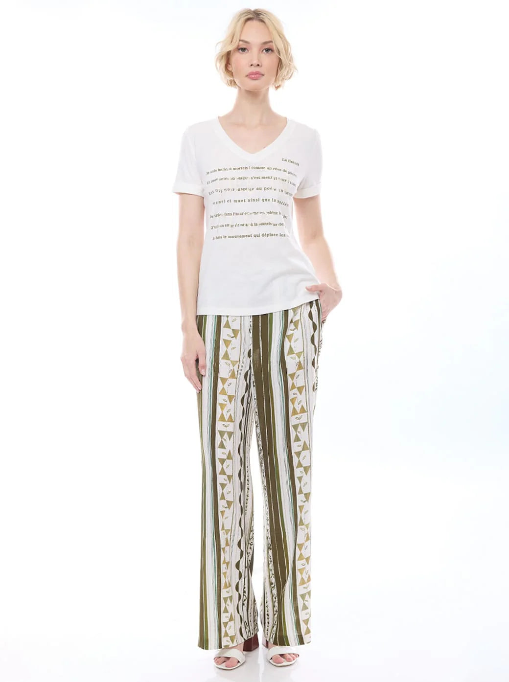 PANTALÓN HUESO ESTAMPADO 125295