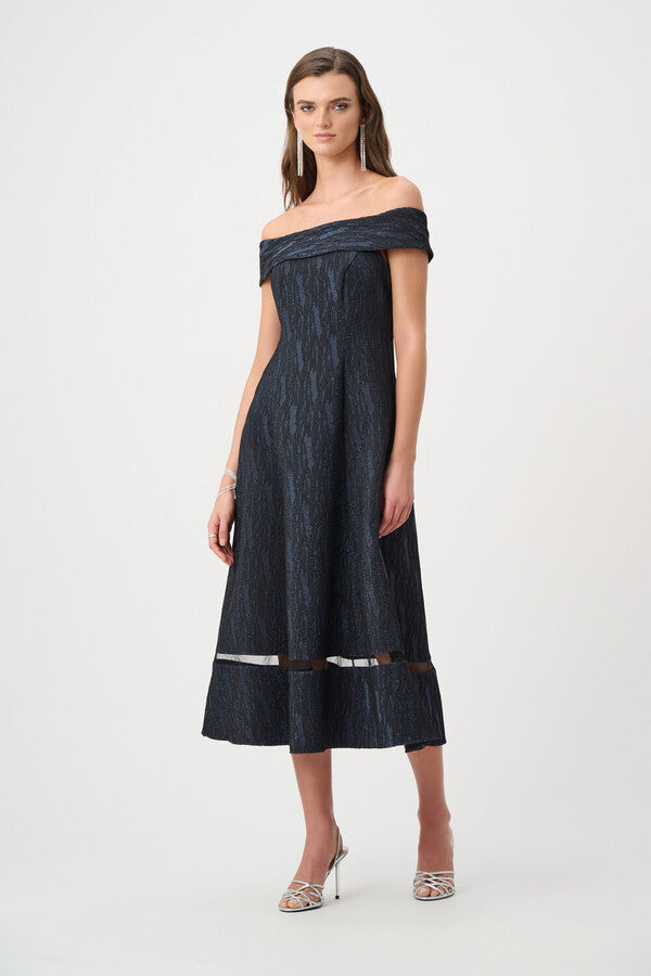 VESTIDO MIDI AZUL MARINO 263742
