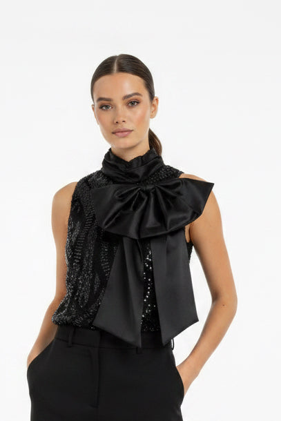 BLUSA NEGRA LENTEJUELA 333801