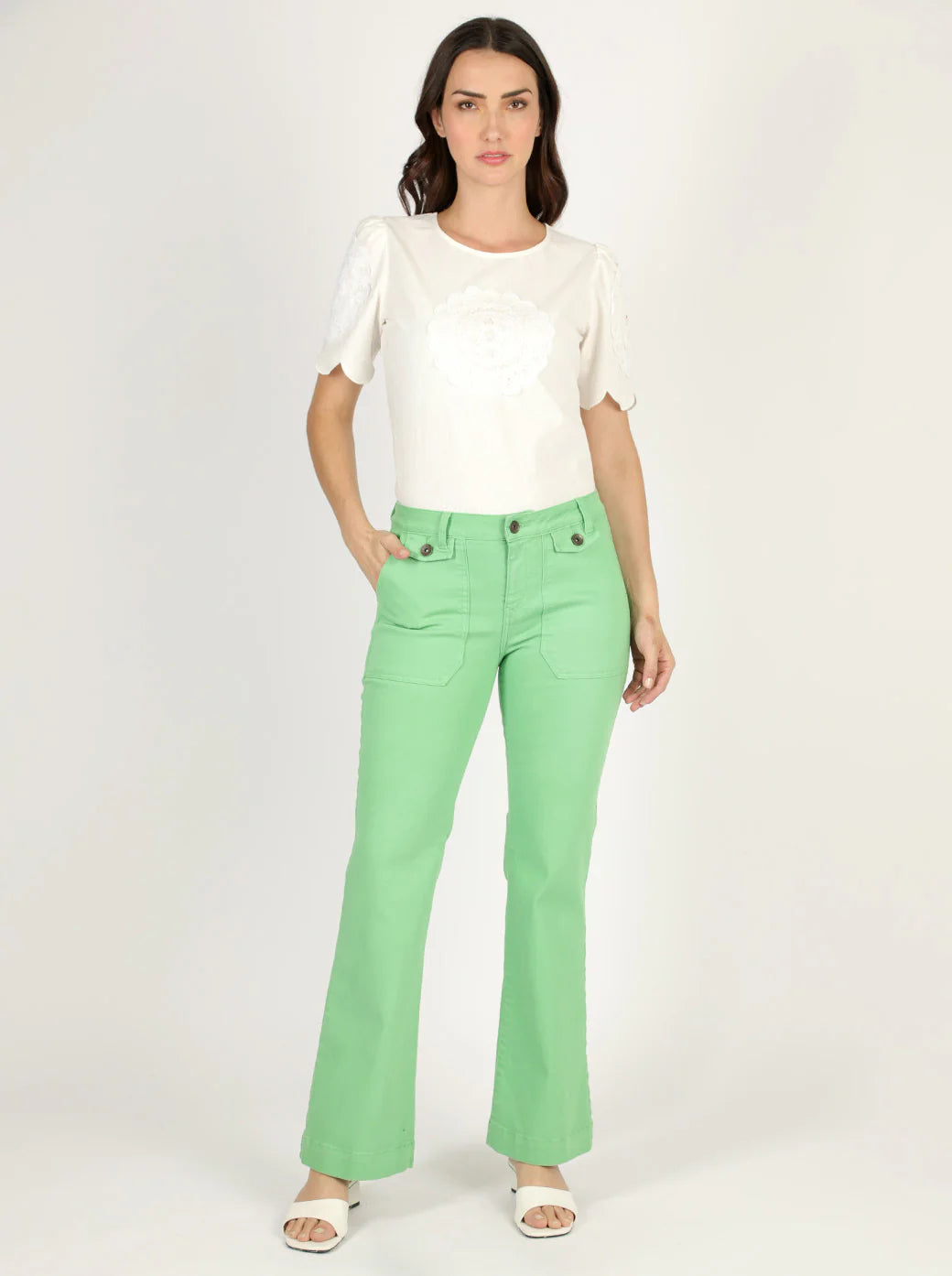 PANTALÓN JEANS VERDE 124436