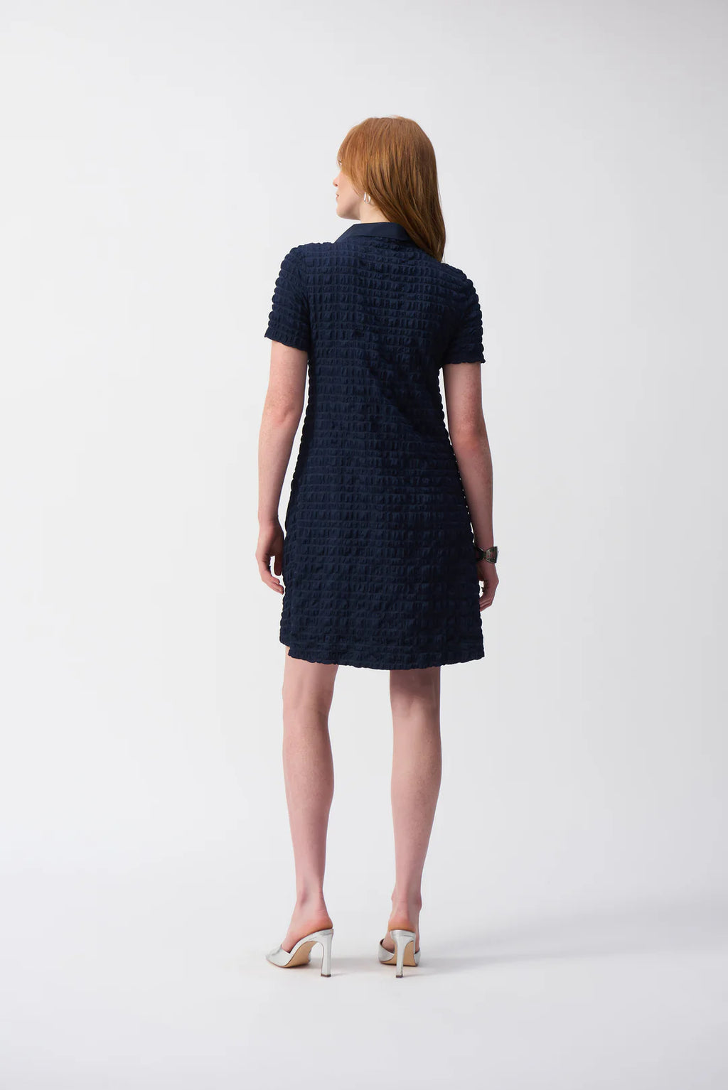 VESTIDO CORTO MARINO CORRUGADO 251084