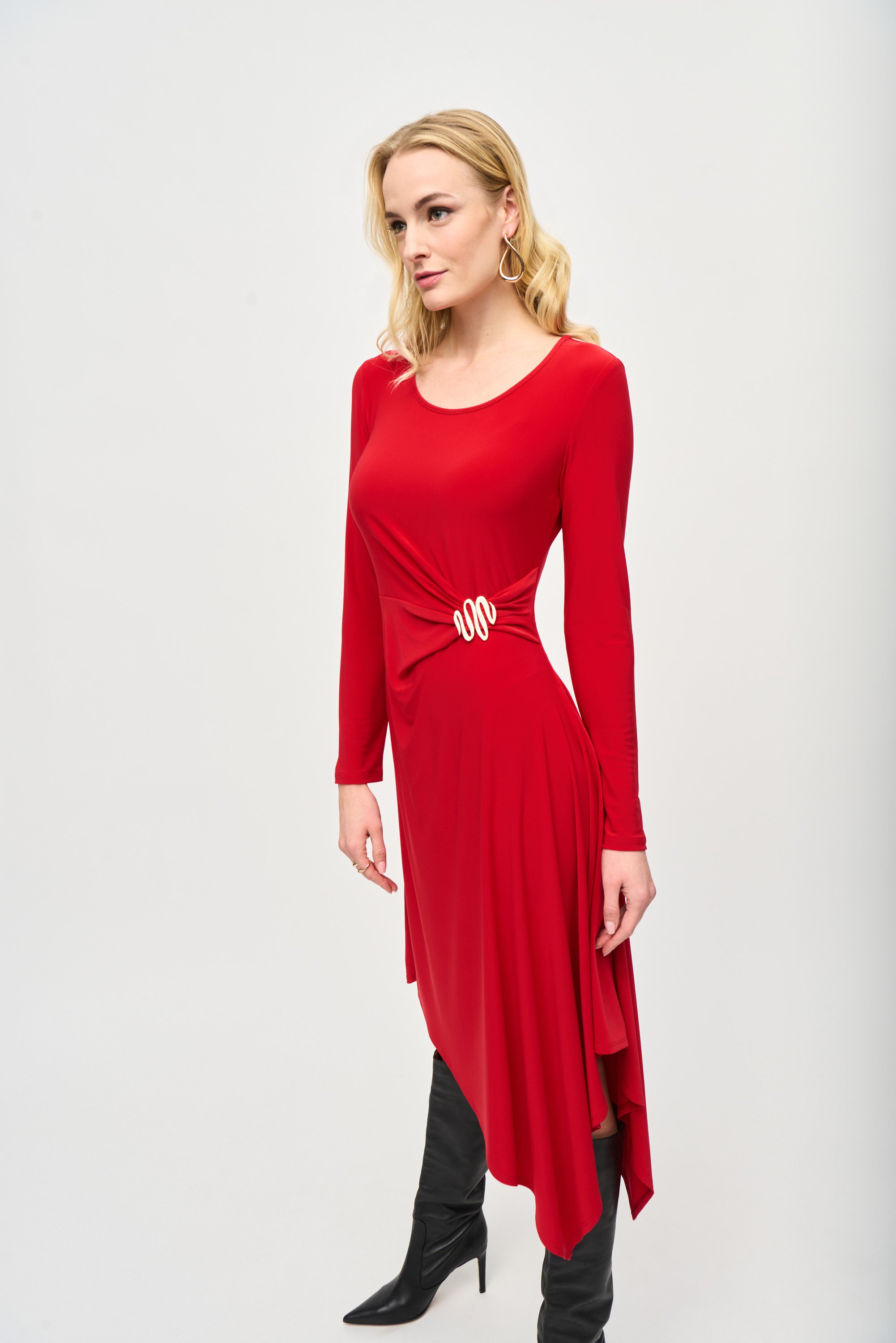 VESTIDO MIDI ROJO/BUGAMBILIA 243153