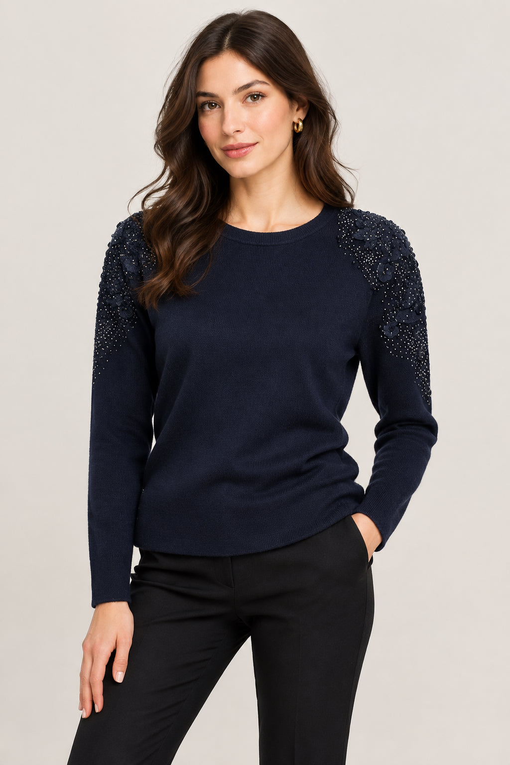 SWETER AZUL Y NEGRO 206466
