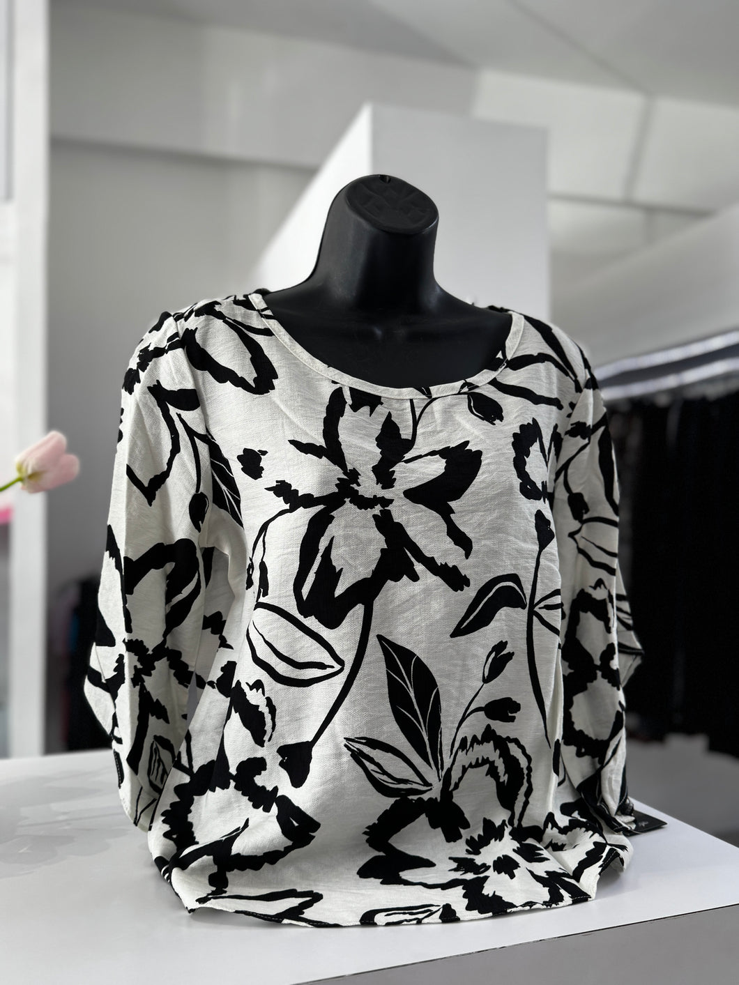BLUSA BLANCA ESTAMPADA L35498