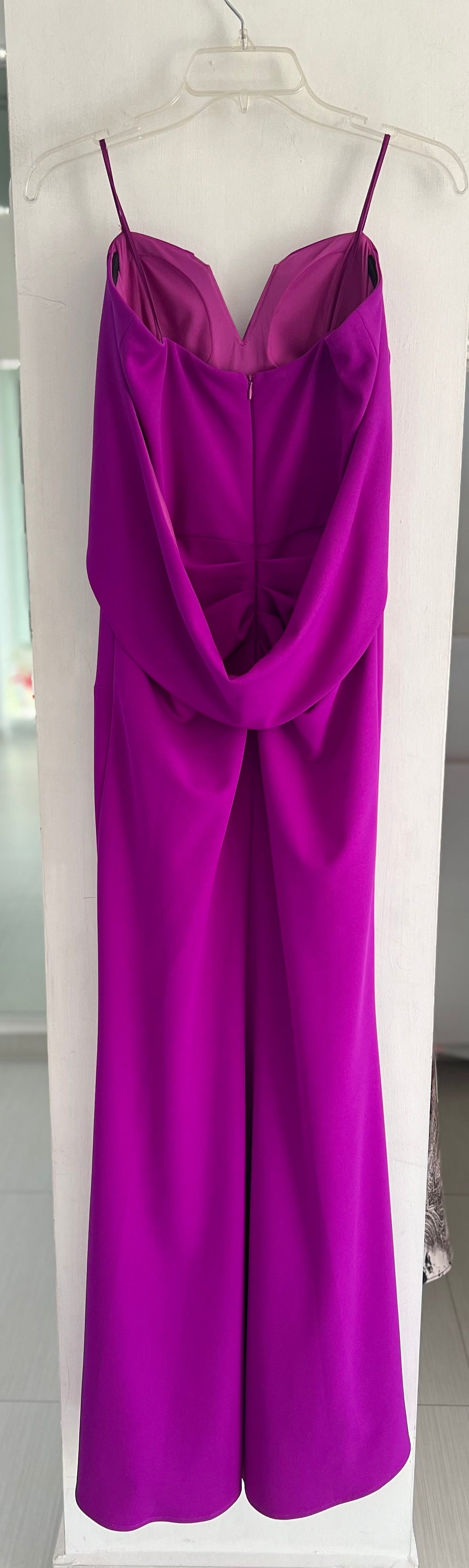 VESTIDO LARGO NEGRO/BUGAMBILIA/VERDE ESCOTE CORAZÓN 56689