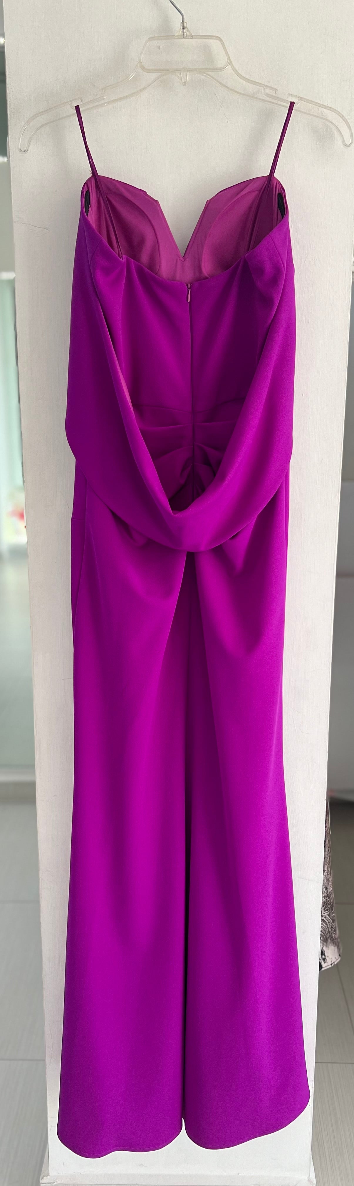 VESTIDO LARGO NEGRO/BUGAMBILIA/VERDE ESCOTE CORAZÓN 56689