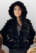 CHAQUETA PELUCHE NEGRO/BEIGE GL24190
