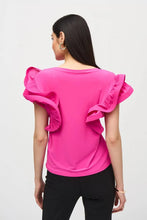 Cargar imagen en el visor de la galería, BLUSA BLANCA/ROSA/NARANJA MANGAS VOLANTE 242236
