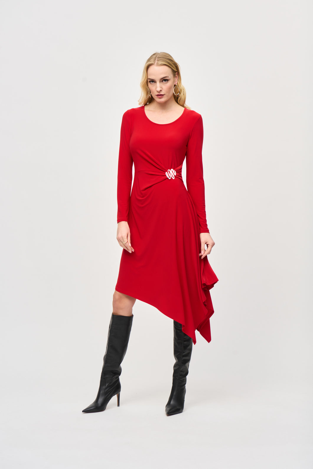 VESTIDO MIDI ROJO/BUGAMBILIA 243153