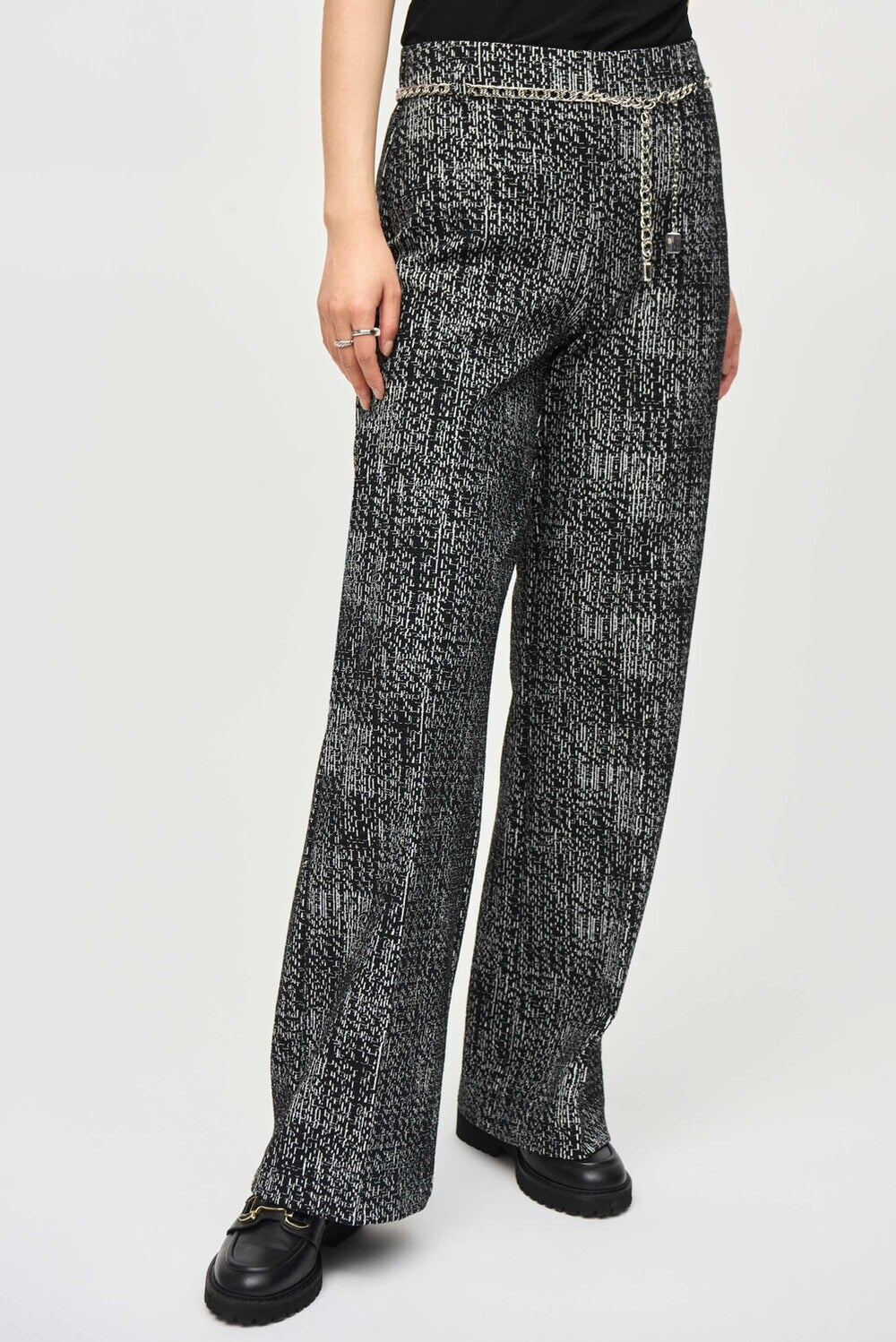 PANTALÓN JASPEADO -CINTO 243288