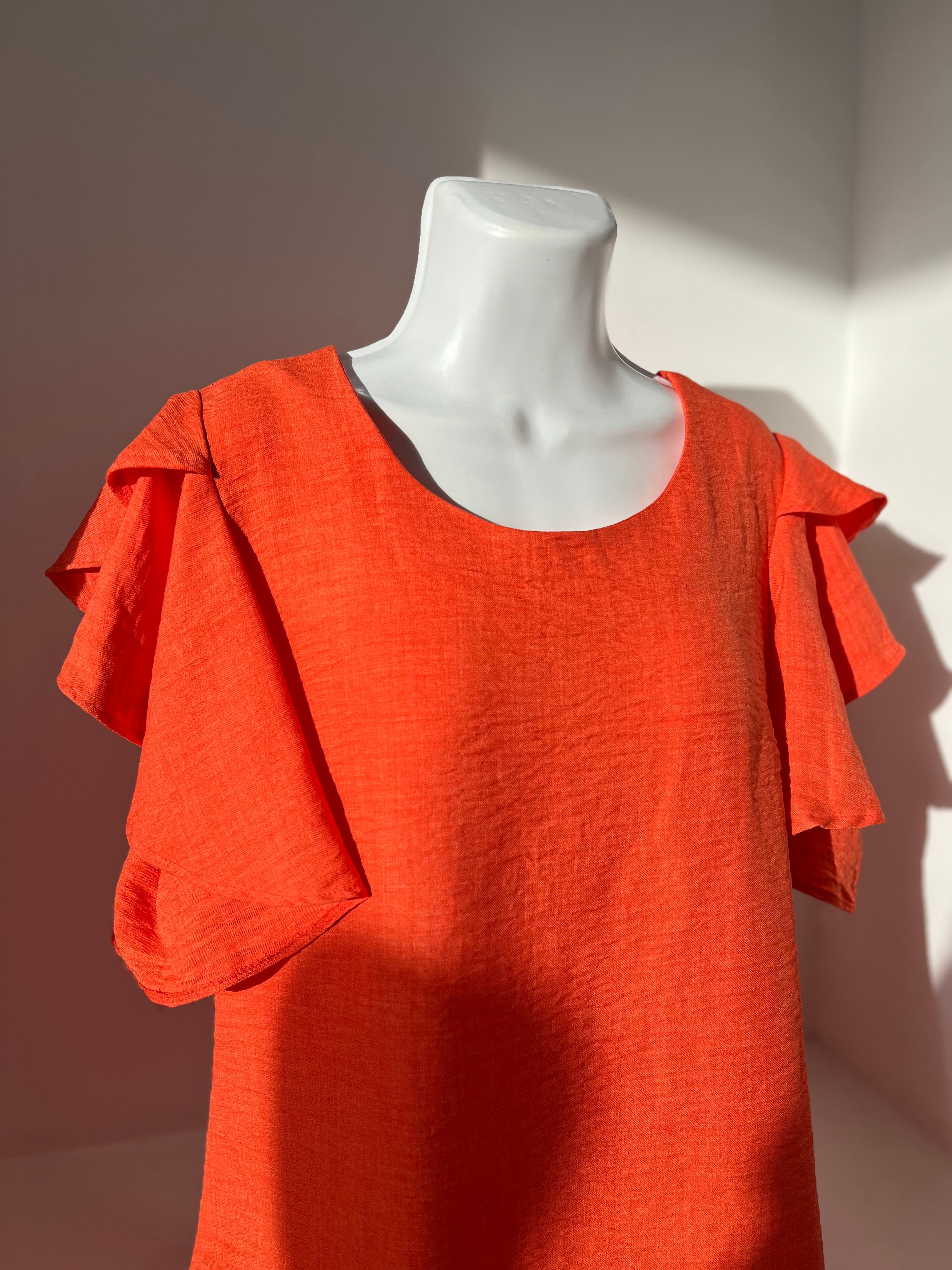 VESTIDO CORTO NARANJA/AZUL/ BEIGE L3786
