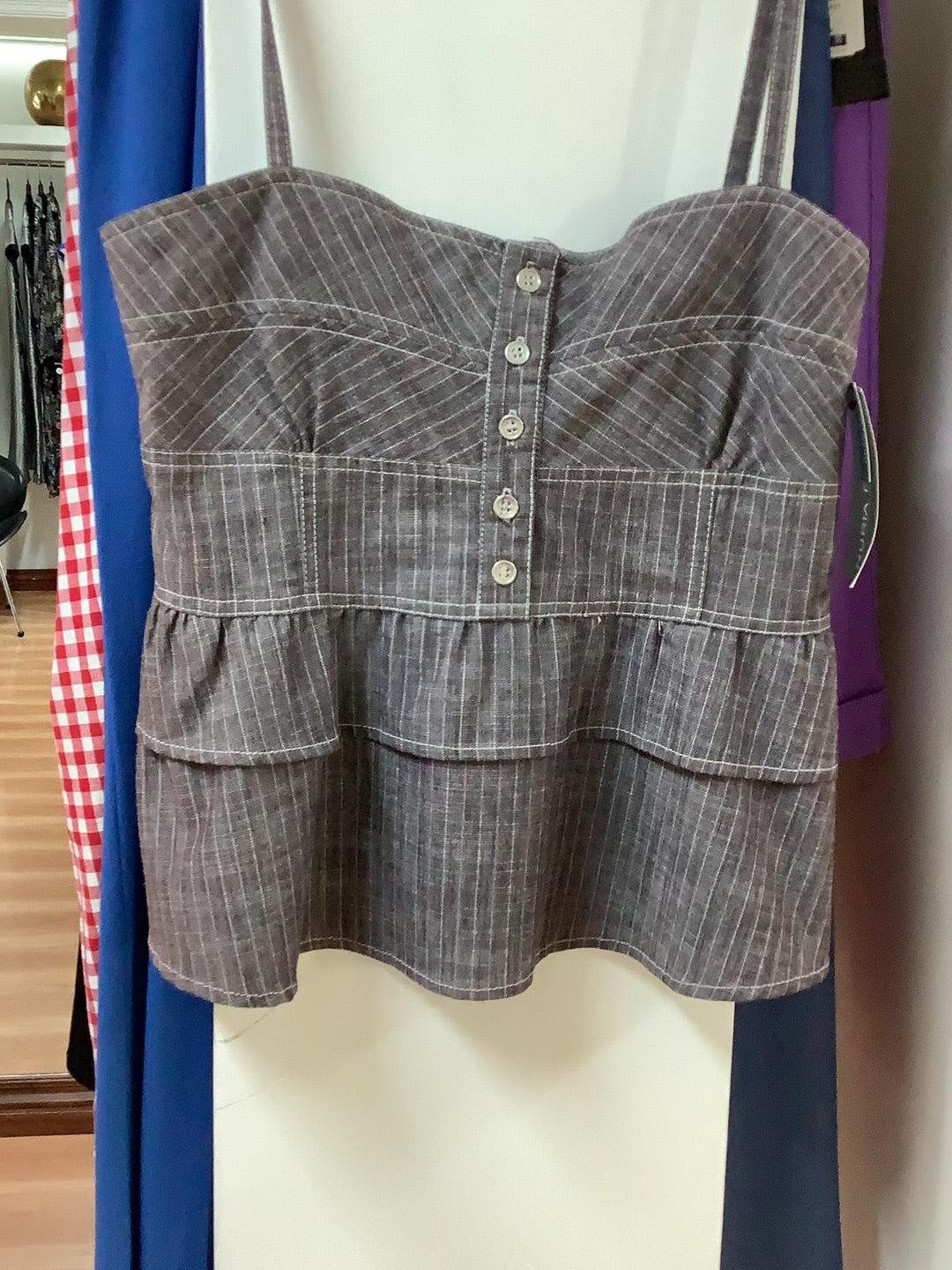 J734803 BLUSA GRIS MEZCLILLA