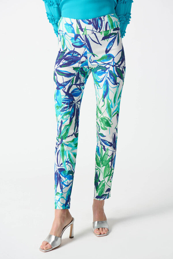PANTALÓN BLANCO ESTAMPADO HOJAS 242000