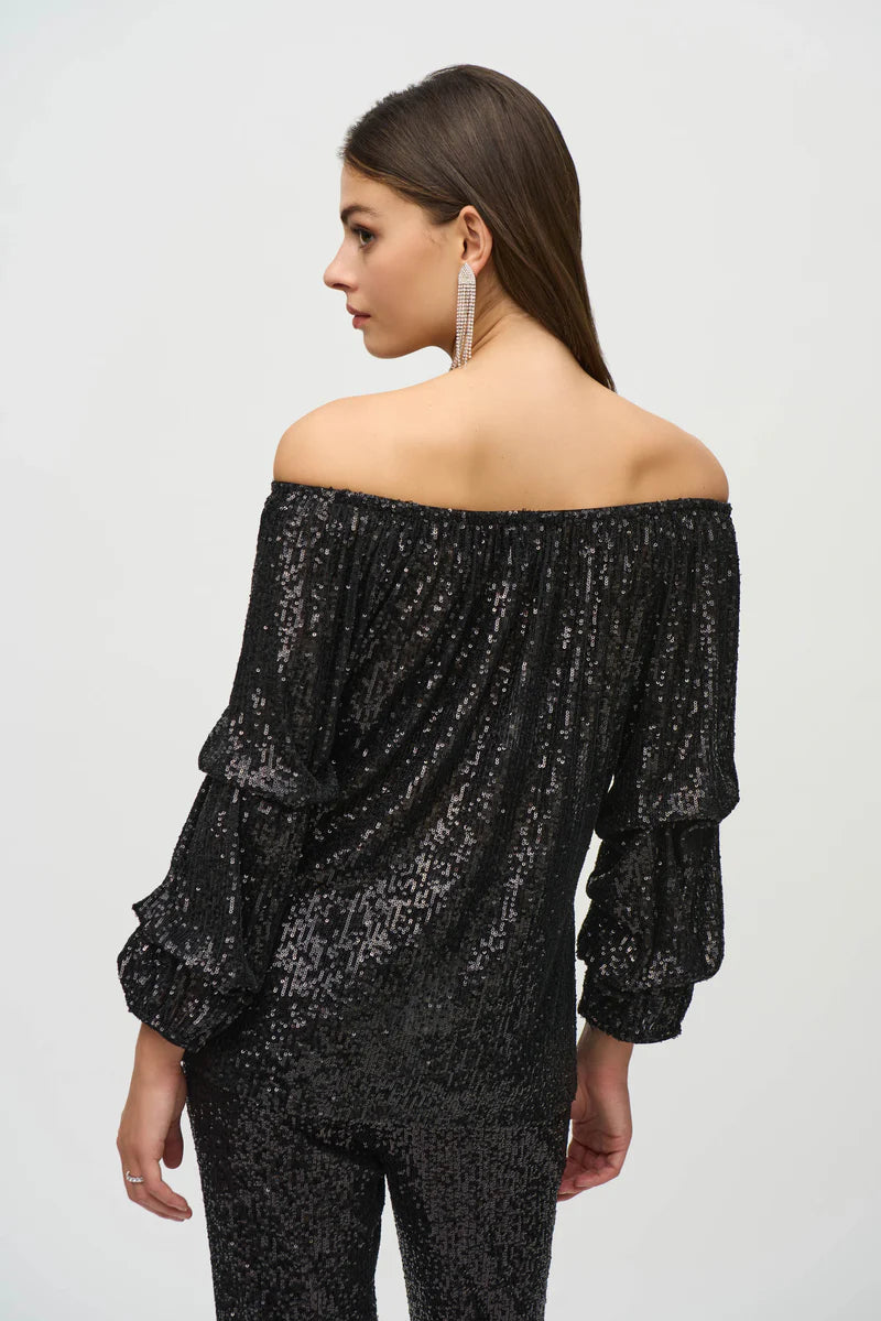 BLUSA NEGRA LENTEJUELAS 244227