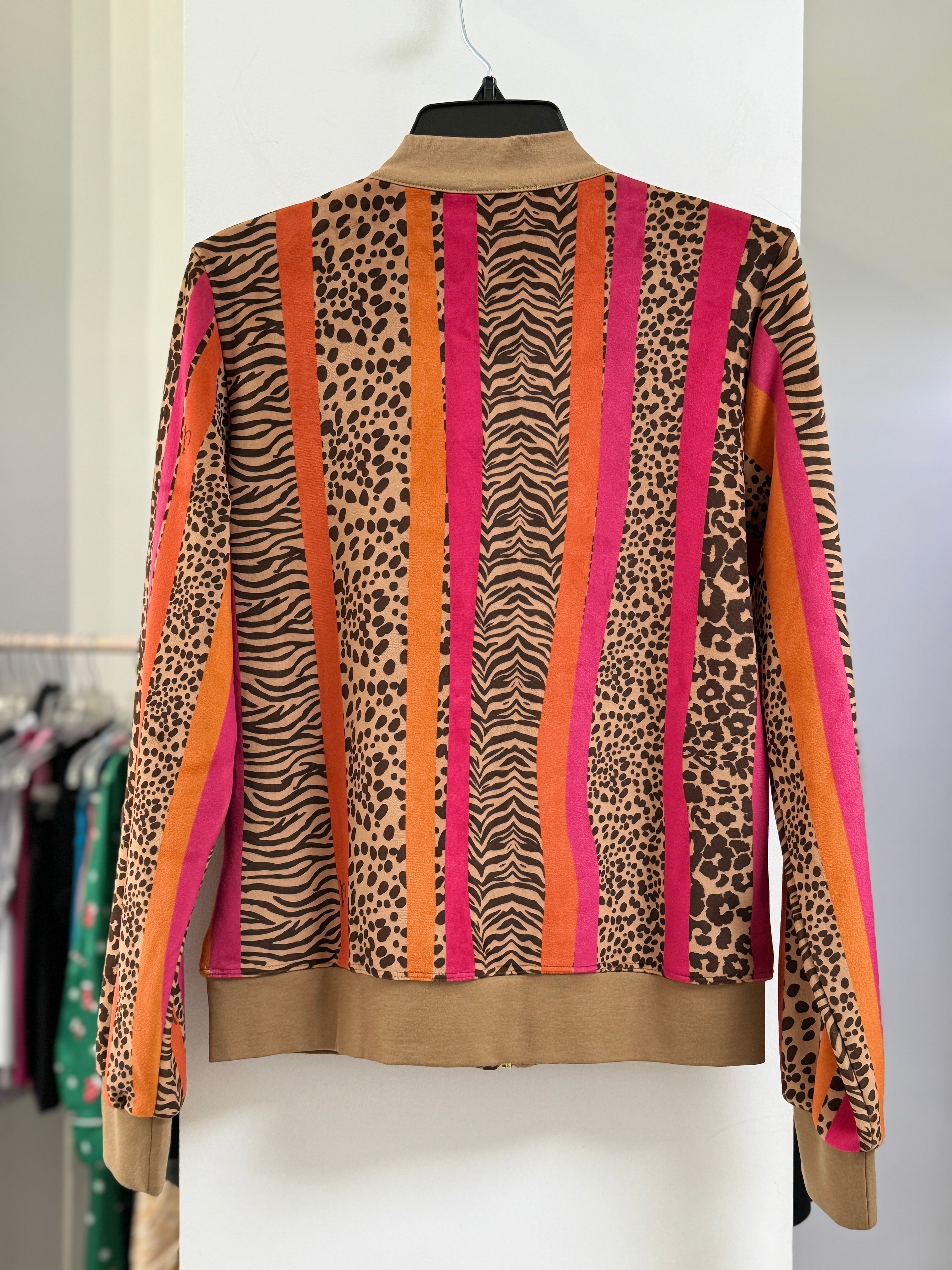 CHAQUETA NARANJA ANIMAL PRINT 38328