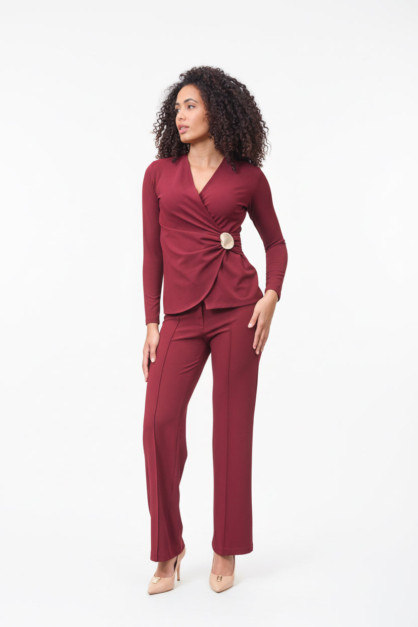 BLUSA VINO 2834