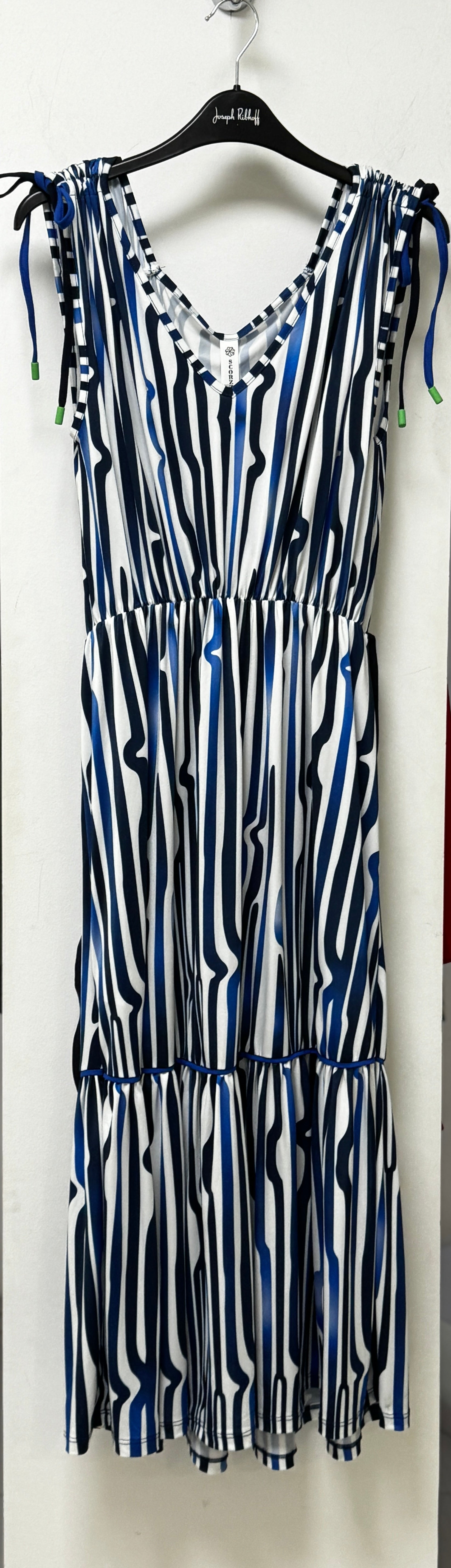 VESTIDO MIDI ESTAMPADO LÍNEAS 125600