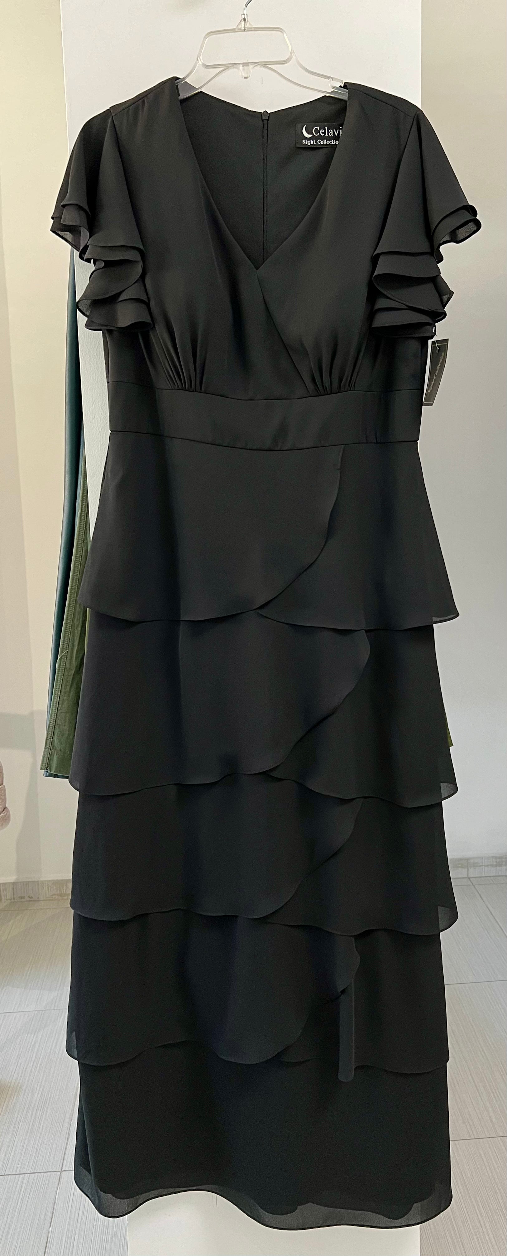 VESTIDO LARGO CAPAS VARIOS TONOS 4025