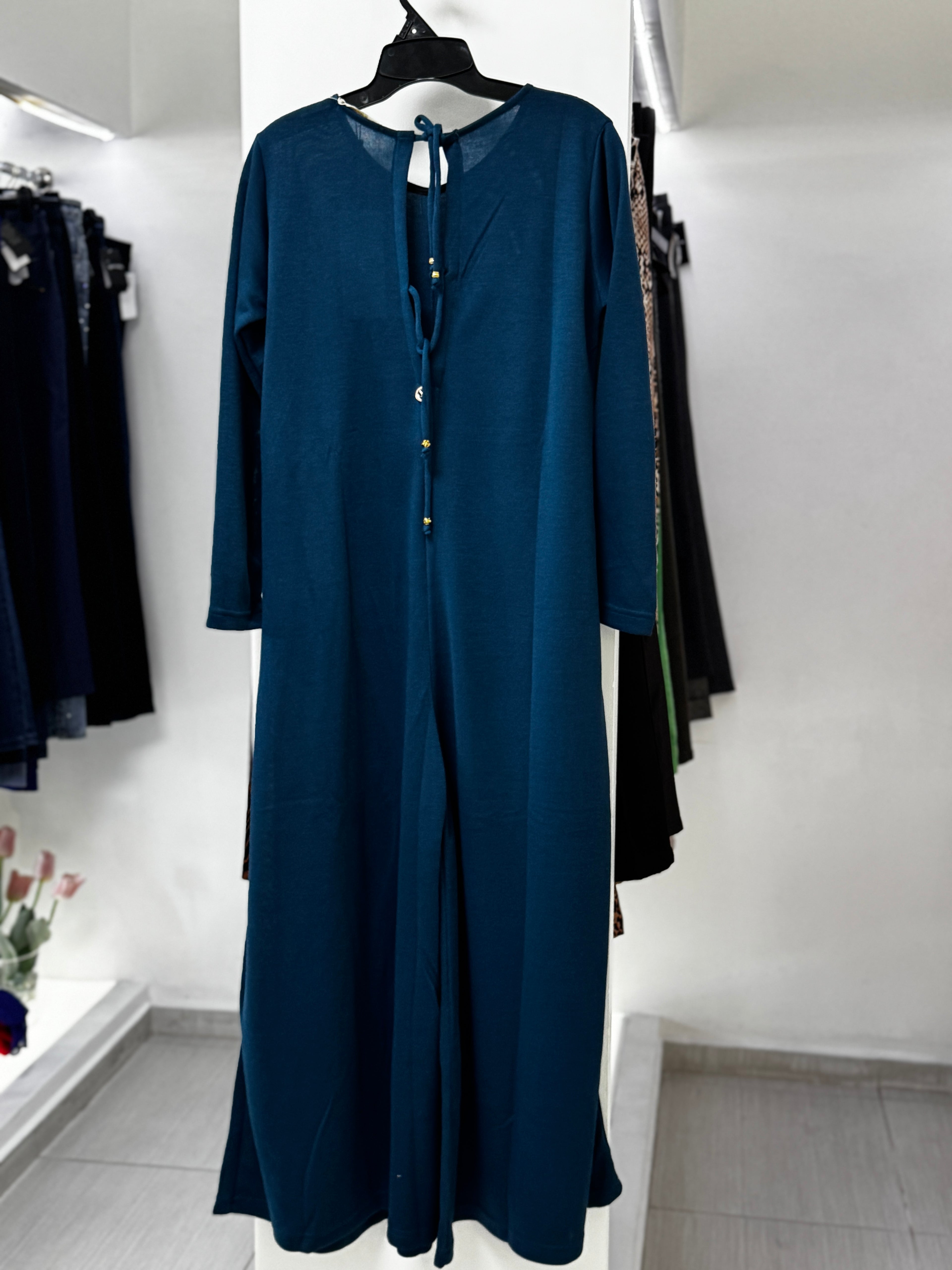 JUMPSUIT NEGRO/AZUL PETRÓLEO 05453